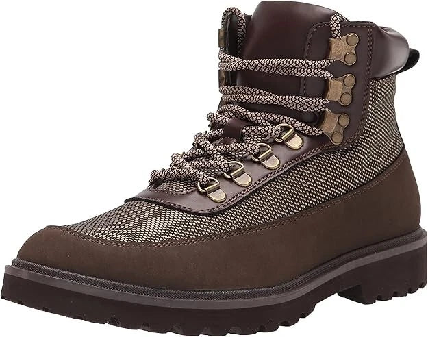 Kenneth Cole REACTION Men's Klay Lug Combat Boot -Espresso - Size 8 M