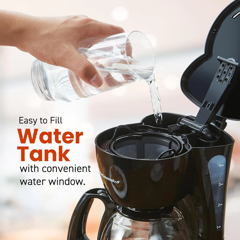 Elite Gourmet EHC4128 Automatic 4-Cup Drip Coffee Maker, Black