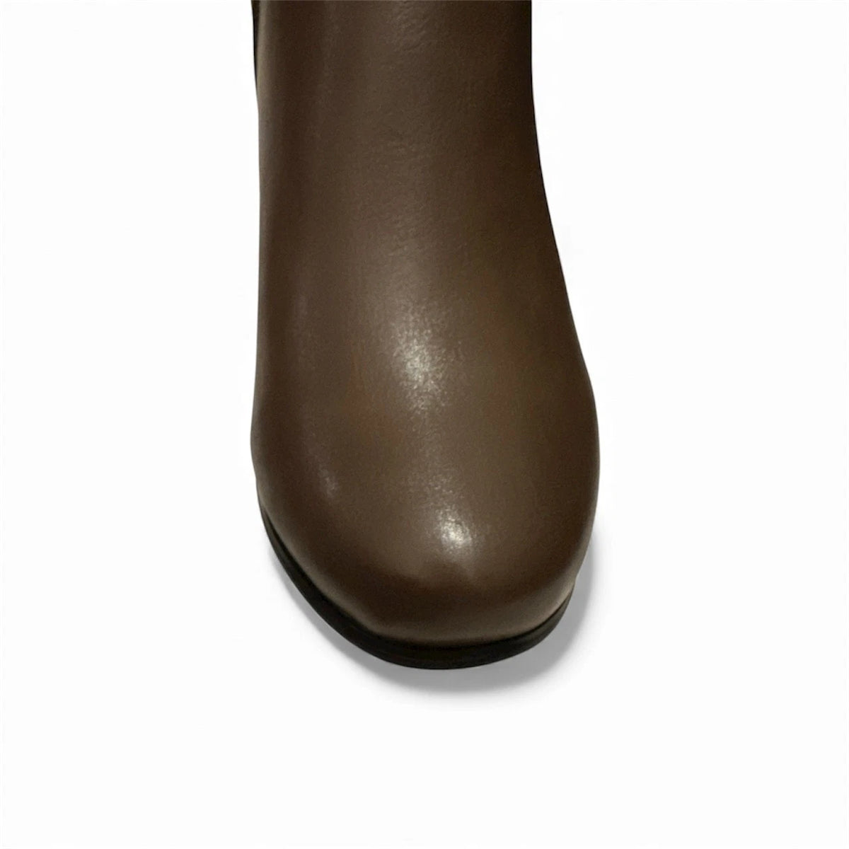 Llynda More Women's Faux Leather Comfortable Mid Heel Ankle Boot ( 6, Brown )