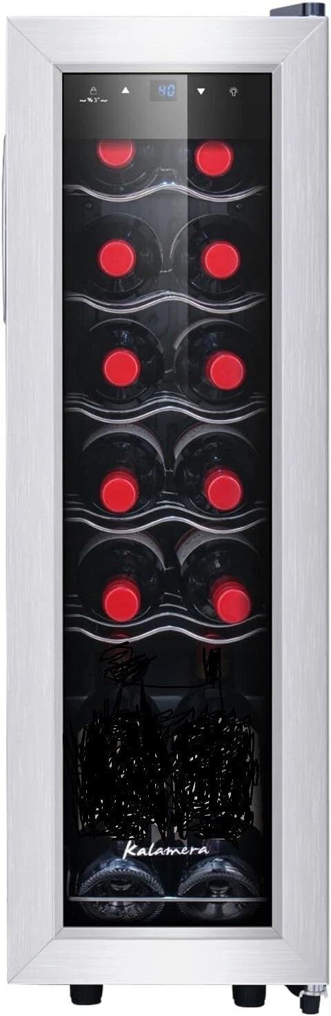 Kalamera KRC-12SS 12Bottle cooelr Mini Fridge, Silver