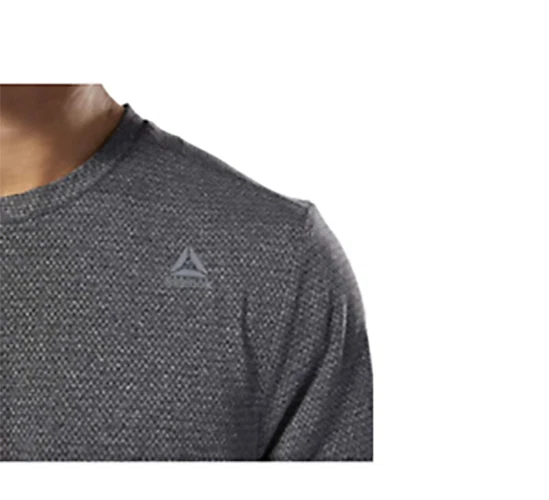 Reebok Men's Workout Ready Melange Tech Tee, Black, Large