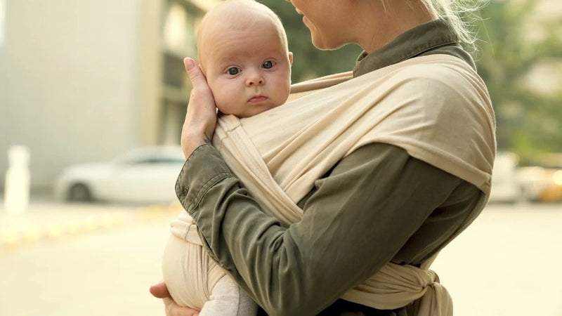 Gllquen Baby Wrap Carrier Serenity Premium Breathable Material- Beige- size L