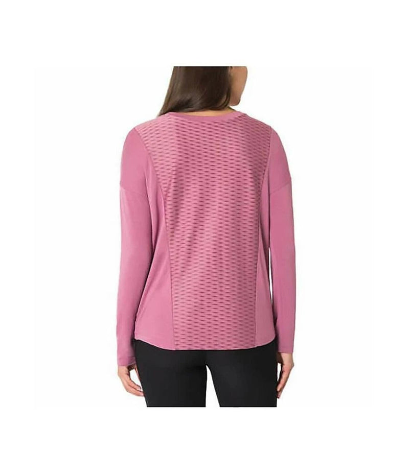 MONDETTA Womens Relaxed Knit Drape Top, MAUVE, Medium