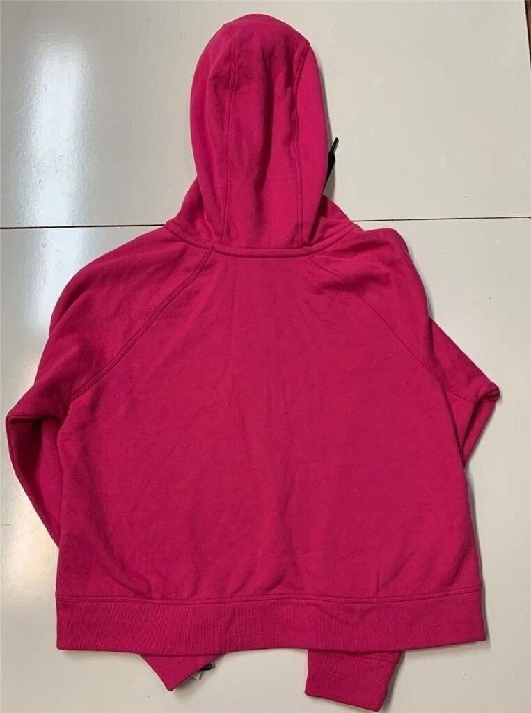 Calvin Klein Performance Women's Flocked Logo Cropped Hoodie, Beetroot, Small