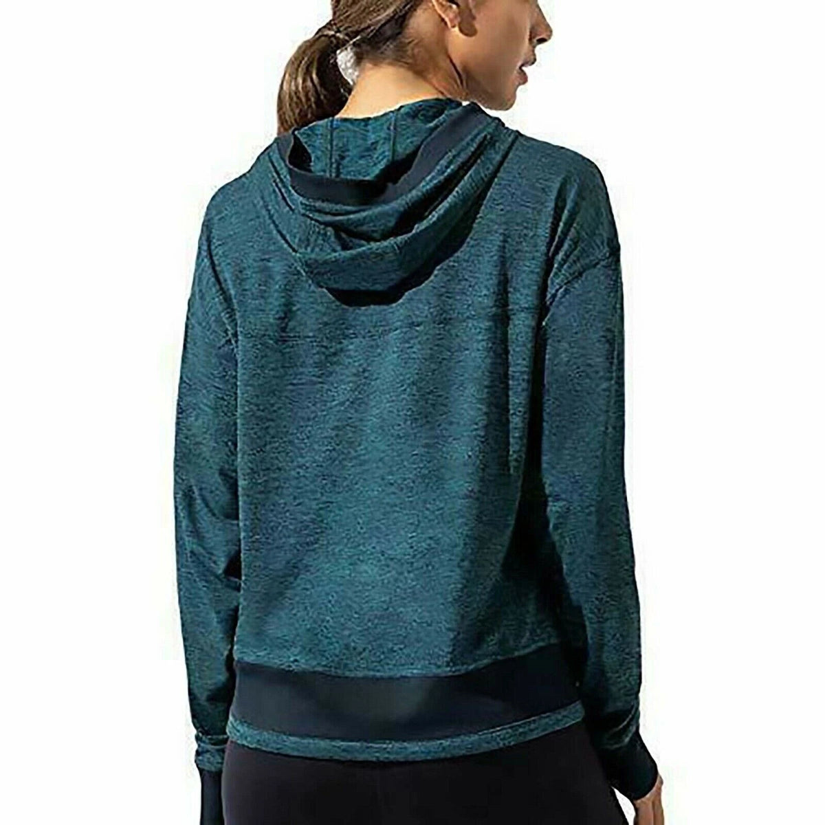 Mondetta Ladies' Soft Hoodie Sweatshirt, TEAL MELANGE, M