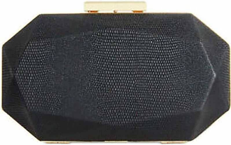 INC International Concepts Tamme Clutch, BLACK