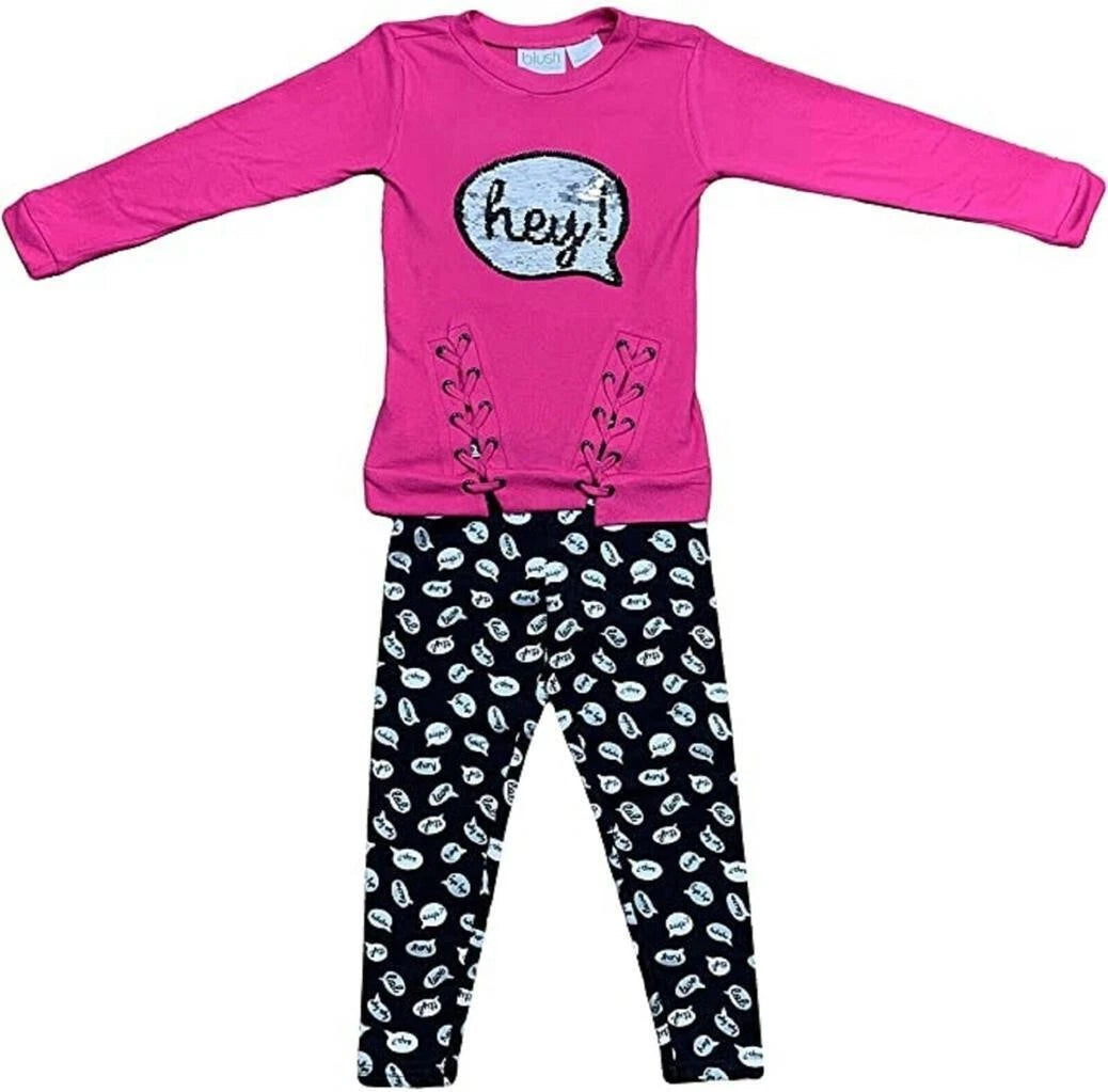 Blush by Us Angels Two Piece Girls Sweater and Legging Set (5T, Heylv)