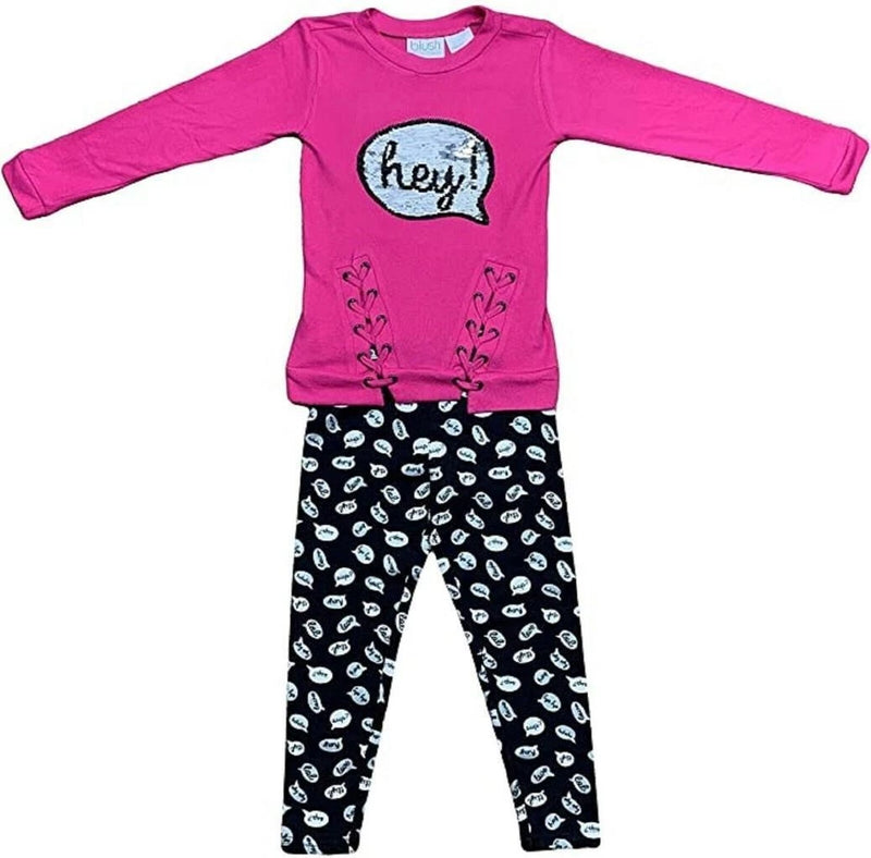 Blush by Us Angels Two Piece Girls Sweater and Legging Set (5T, Heylv)