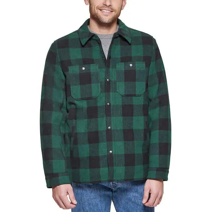 GH Bass &amp; Co Wool Blended Lined Jacket, GREEN, Size 3XL