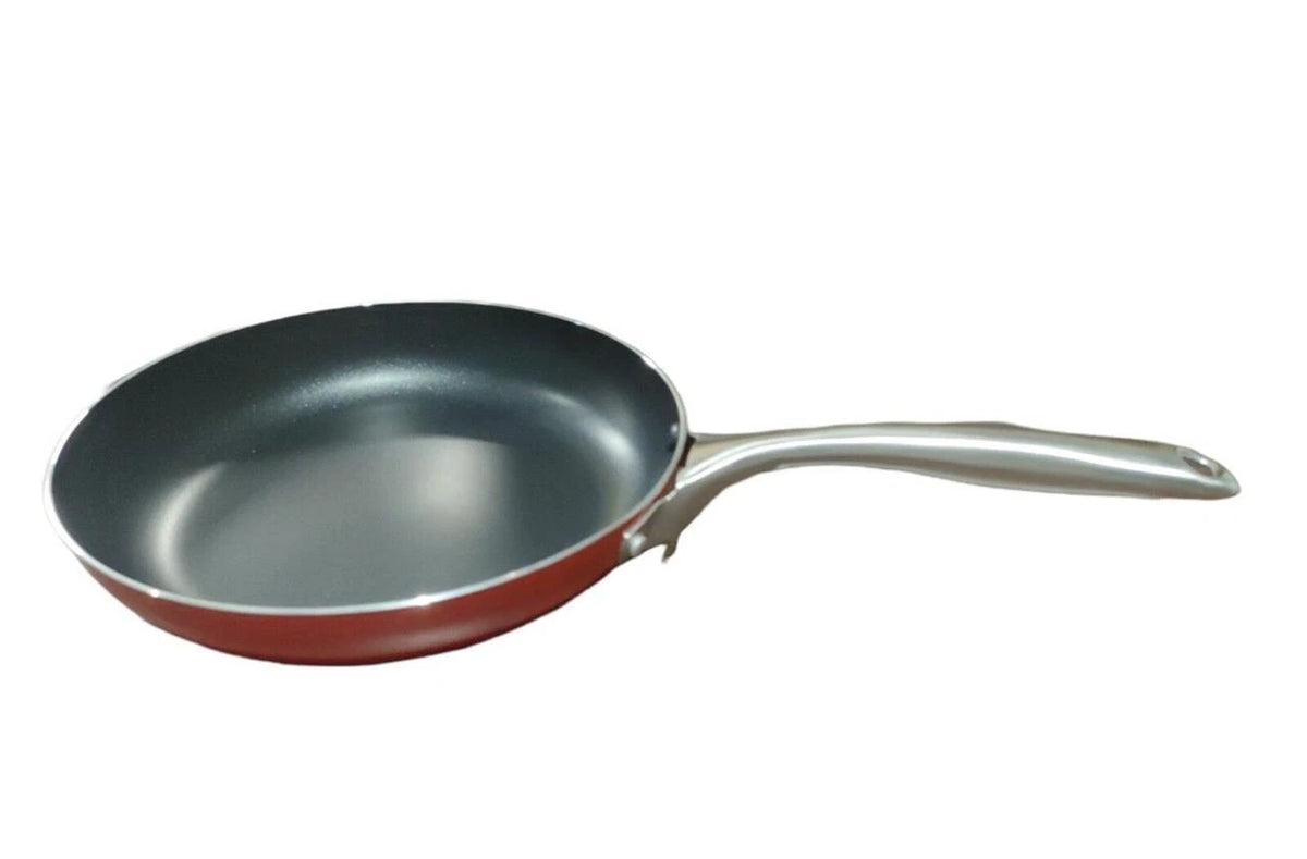 Sedona Two Layer Nonstick 7-Piece Cookware Set with Tempered Glass Lids- Red