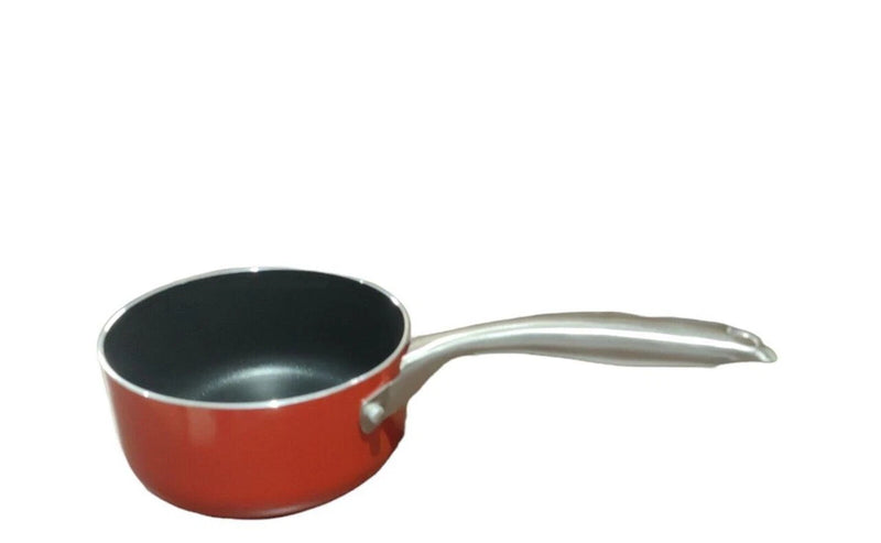 Sedona Two Layer Nonstick 7-Piece Cookware Set with Tempered Glass Lids- Red
