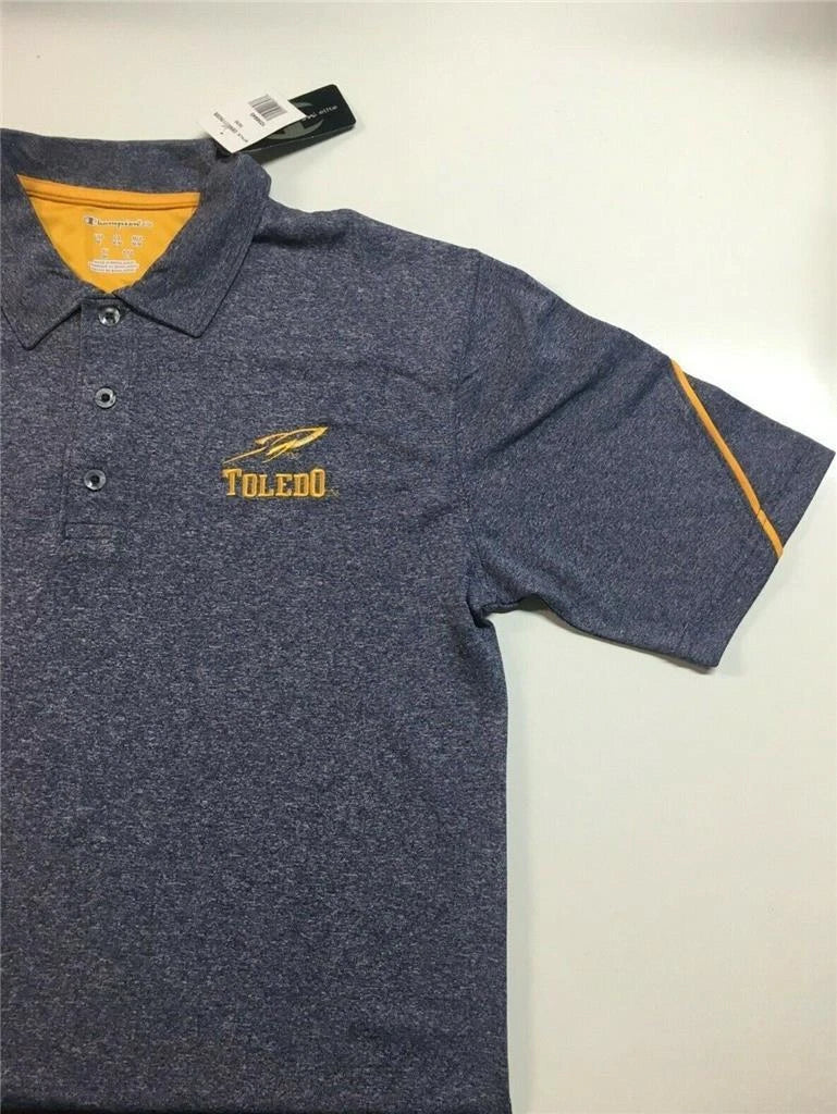 Champion Elite Men's Toledo Coach Collar Short Sleeve Polo Shirt, Navy, Medium