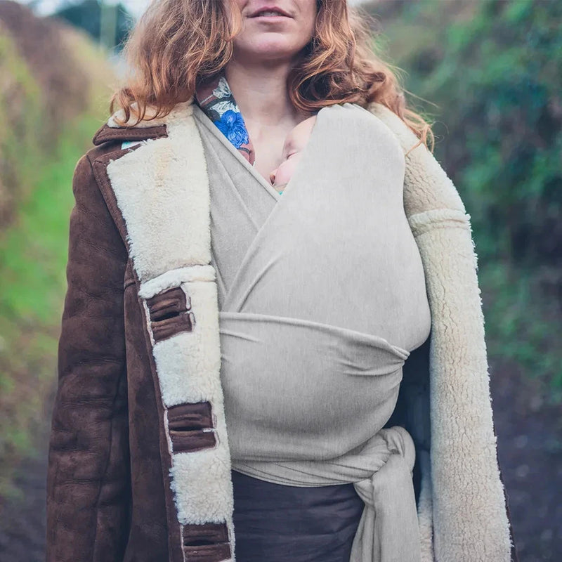 Gllquen Baby Wrap Carrier Serenity Premium Breathable Material- Beige- size L