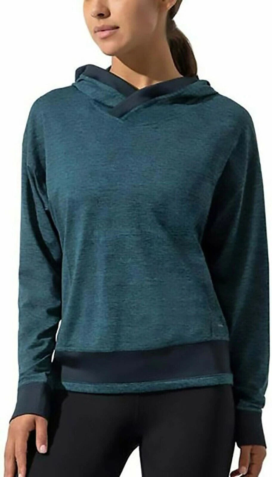 Mondetta Ladies' Soft Hoodie Sweatshirt, TEAL MELANGE, M
