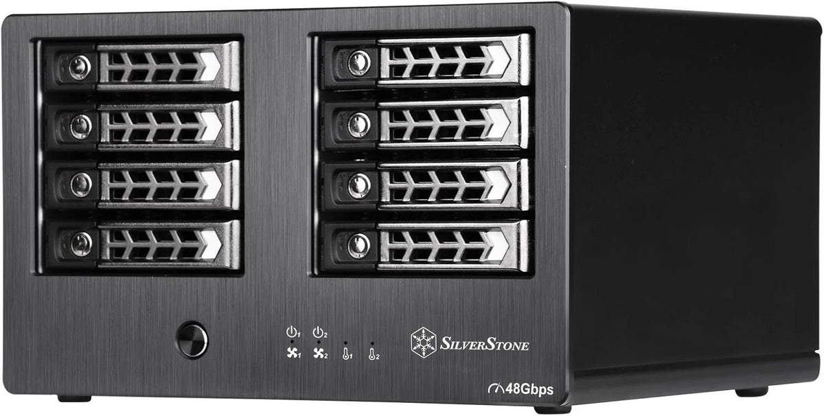 Silverstone Tek RL-TS821S 8 Bay 2.5" SAS/SATA Hard Drive Enclosure to Mini-SAS