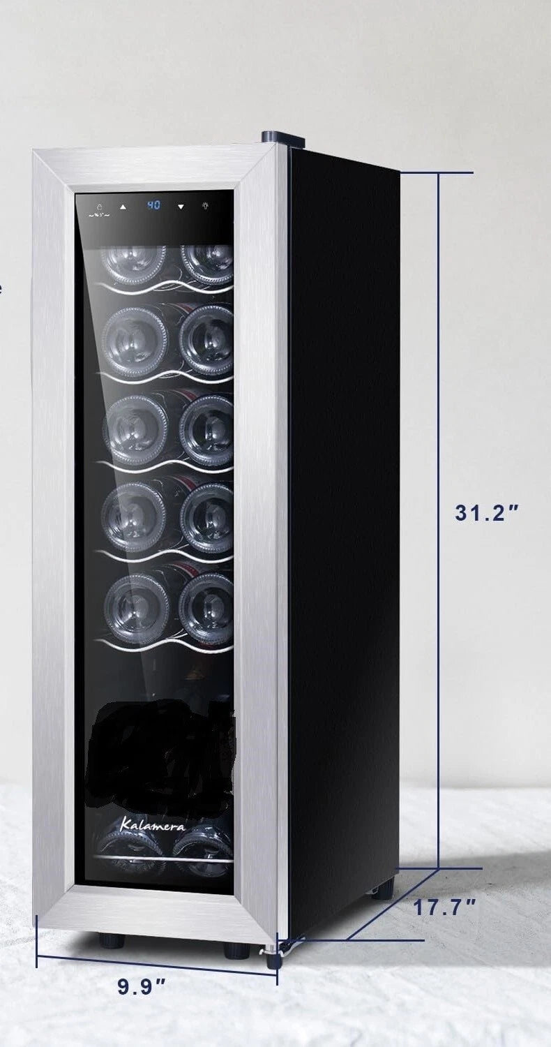 Kalamera KRC-12SS 12Bottle cooelr Mini Fridge, Silver