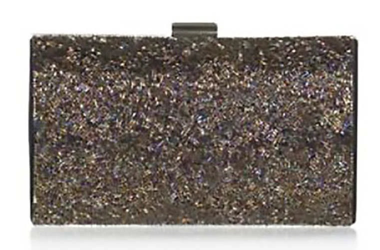 INC International Concepts Original Alysin Bead Clutch, Charcoal, One Size