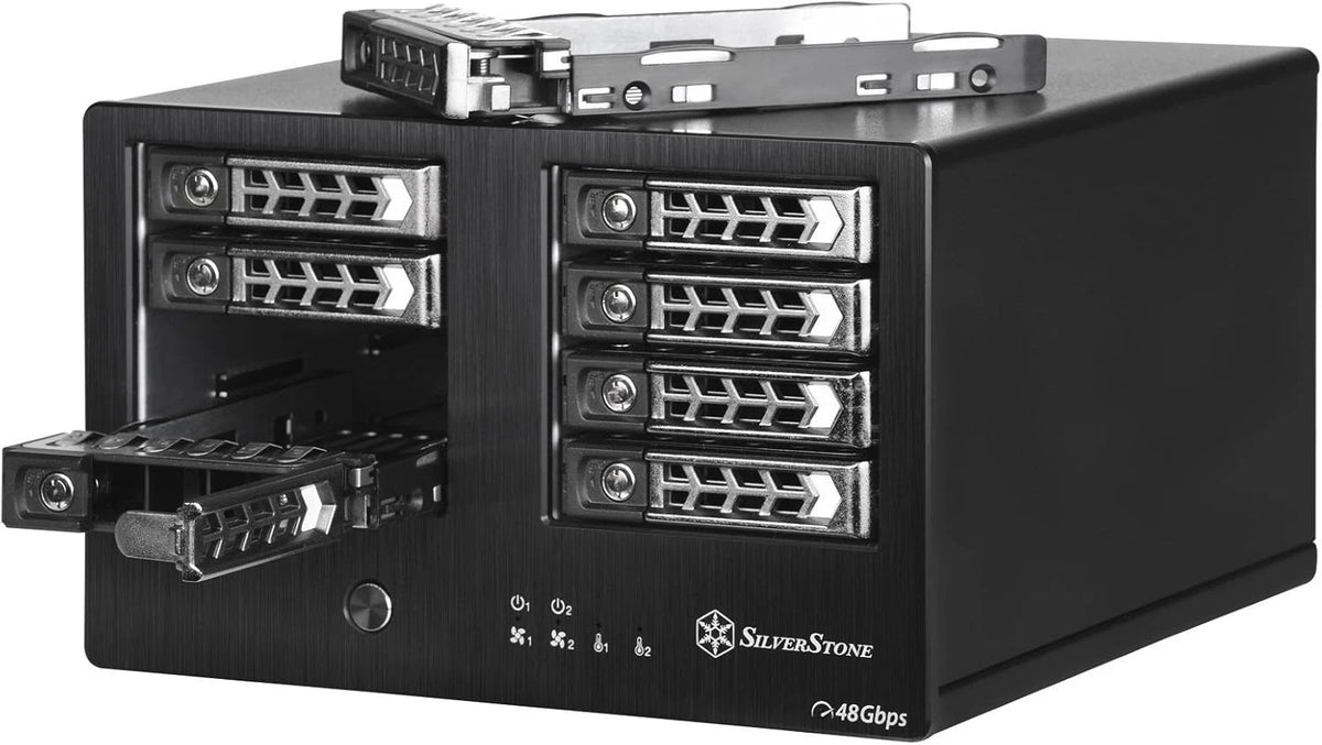 Silverstone TekRL-TS821S 8Bay 2.5"SAS/SATA Hard Drive Enclosure to Mini-SAS-READ