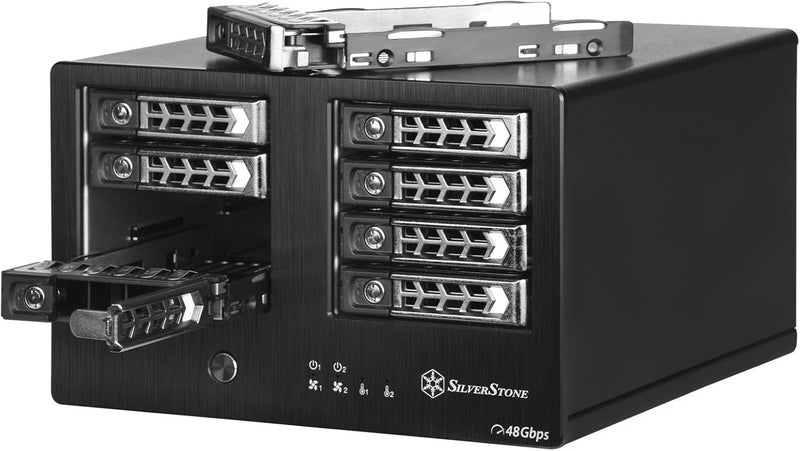 Silverstone TekRL-TS821S 8Bay 2.5"SAS/SATA Hard Drive Enclosure to Mini-SAS-READ